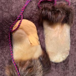 Beautiful hand made Seal and Beaver mittens